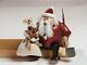 Smoking Shelf Sitter Santa Claus With Gifts Wxdxh = 5 1/8x5 7/8in New