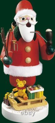 Smoking figure Christmas smoker Santa Claus with sleigh 26210 NEW