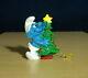 Smurfs 51901 Christmas Tree Smurf Rare Vintage Figure Pvc Ornament Toy Figurine