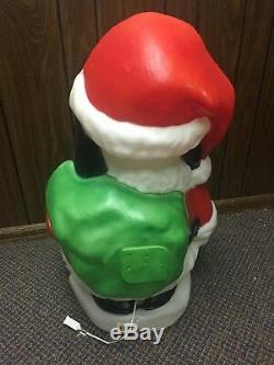 Snoopy Santa Claus Christmas Blow Mold Lighted 32 In