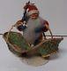 Spectacular Germany Compo Face Santa Claus W 2 Wicker Baskets For Candy