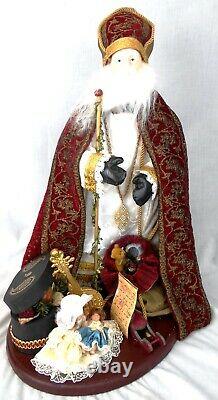 St. Nicholas Father Christmas Santa Claus Figure Almost 2' Tall OOAK