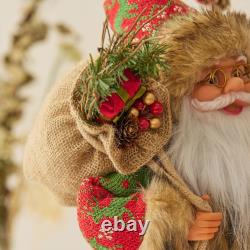 Standing Santa Claus Gift Statue Table Collectible Doll Santa Claus Figure