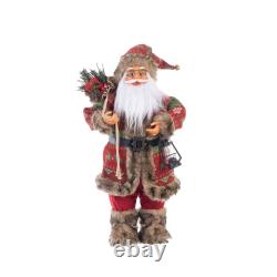 Standing Santa Claus Gift Statue Table Collectible Doll Santa Claus Figure