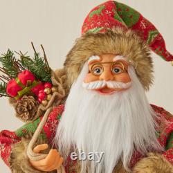 Standing Santa Claus Gift Statue Table Collectible Doll Santa Claus Figure