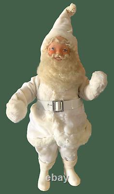 Stunning'60 Vtg SANTA CLAUS Ivory Suit RARE Display Arts NYC Display Figure 15