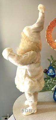 Stunning'60 Vtg SANTA CLAUS Ivory Suit RARE Display Arts NYC Display Figure 15