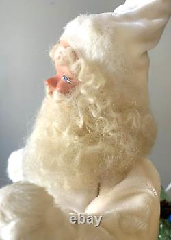 Stunning'60 Vtg SANTA CLAUS Ivory Suit RARE Display Arts NYC Display Figure 15