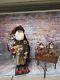 Stunning Life Size 57 Lyn Summers Old World Santa Claus With Toy Cart Ooak
