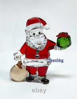 Swarovski Santa Claus with Gift Bag Multi Colors Crystal Authentic MIB 5539365