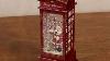 Swirl Led Lighted Santa In Phone Booth Holiday Figurine By Roman