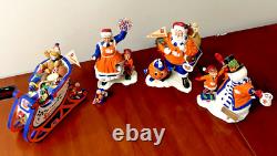 Syracuse University Cuse Danbury Mint Santa Claus Christmas Figurine Collection