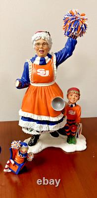 Syracuse University Cuse Danbury Mint Santa Claus Christmas Figurine Collection