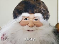TELCO International Santa Clause Christmas Figurine Folk Art Decor 21 Tall