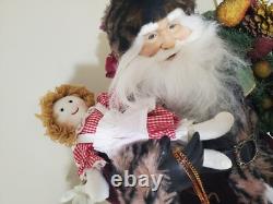 TELCO International Santa Clause Christmas Figurine Folk Art Decor 21 Tall