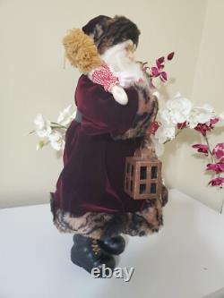 TELCO International Santa Clause Christmas Figurine Folk Art Decor 21 Tall