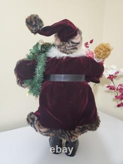 TELCO International Santa Clause Christmas Figurine Folk Art Decor 21 Tall
