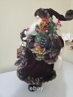 TELCO International Santa Clause Christmas Figurine Folk Art Decor 21 Tall