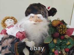 TELCO International Santa Clause Christmas Figurine Folk Art Decor 21 Tall