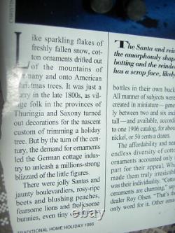 THREE (3) Antique 1920s, traditional cotton batting Santa Claus figure ornaments