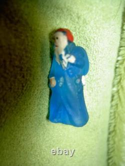 THREE (3) Antique 1920s, traditional cotton batting Santa Claus figure ornaments