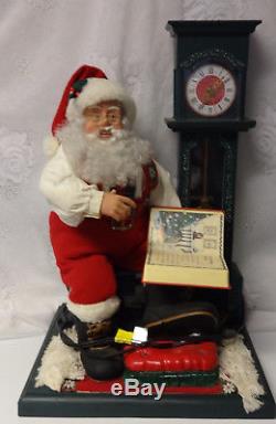 Telco 24 Animated Motionette Electric Christmas Clock Santa Claus Talking