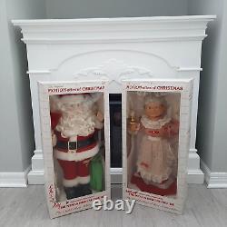 Telco Animated Motion Santa & Mrs Claus 24 figures + original boxes 1988 Exc