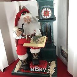 Telco Animated Motionette Electric Christmas Clock Santa Claus 24 Talking 1994