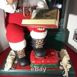 Telco Animated Motionette Electric Christmas Clock Santa Claus 24 Talking 1994