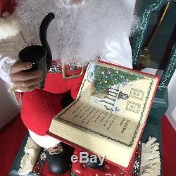 Telco Animated Motionette Electric Christmas Clock Santa Claus 24 Talking 1994