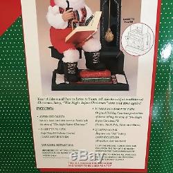 Telco Animated Motionette Electric Christmas Clock Santa Claus 24 Talking 1994