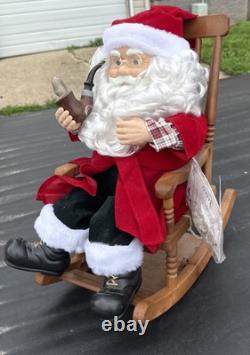 Telco Animated Rocking Chair Santa Claus With Pipe 18 Display Figure Motion