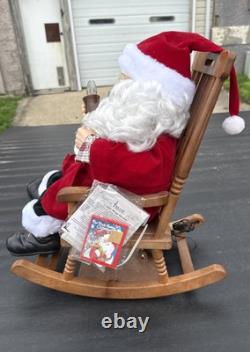 Telco Animated Rocking Chair Santa Claus With Pipe 18 Display Figure Motion