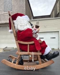 Telco Animated Rocking Chair Santa Claus With Pipe 18 Display Figure Motion