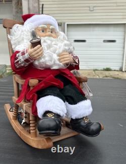 Telco Animated Rocking Chair Santa Claus With Pipe 18 Display Figure Motion