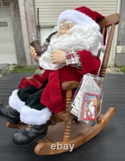 Telco Animated Rocking Chair Santa Claus With Pipe 18 Display Figure Motion