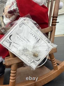 Telco Animated Rocking Chair Santa Claus With Pipe 18 Display Figure Motion