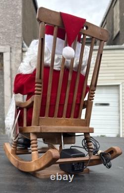 Telco Animated Rocking Chair Santa Claus With Pipe 18 Display Figure Motion