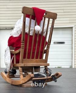 Telco Animated Rocking Chair Santa Claus With Pipe 18 Display Figure Motion