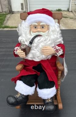 Telco Animated Rocking Chair Santa Claus With Pipe 18 Display Figure Motion