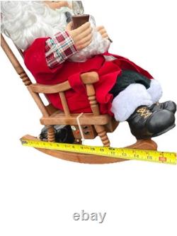 Telco Animated Rocking Chair Santa Claus With Pipe 18 Display Figure Motion