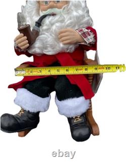 Telco Animated Rocking Chair Santa Claus With Pipe 18 Display Figure Motion