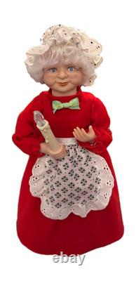 Telco Animated Santa & Mrs Claus Lighted Figures Christmas on Main Street 1994