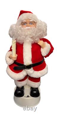 Telco Animated Santa & Mrs Claus Lighted Figures Christmas on Main Street 1994