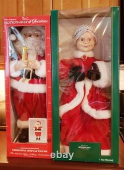 Telco Motion-ettes Animated Santa and Mrs. Claus 24 Tall 1994-95 MINT SEE VIDEO
