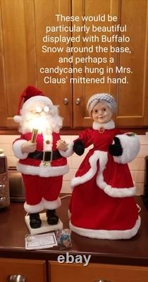 Telco Motion-ettes Animated Santa and Mrs. Claus 24 Tall 1994-95 MINT SEE VIDEO