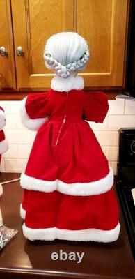 Telco Motion-ettes Animated Santa and Mrs. Claus 24 Tall 1994-95 MINT SEE VIDEO