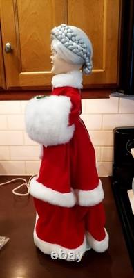 Telco Motion-ettes Animated Santa and Mrs. Claus 24 Tall 1994-95 MINT SEE VIDEO
