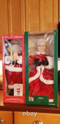 Telco Motion-ettes Animated Santa and Mrs. Claus 24 Tall 1994-95 MINT SEE VIDEO