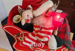Telco Motion-ettes of Christmas Santa In His Sleigh Musical Lighted